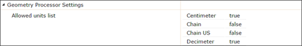 Geometry Processor Settings Geometry Processor Settings