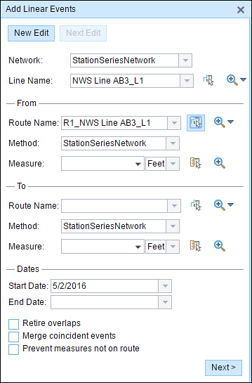 Route ID options Route ID options