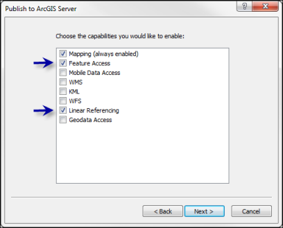 Enabling map services Enabling map services